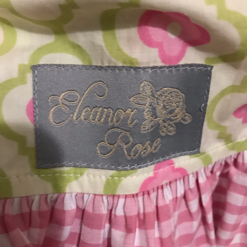 Pink and Green Ruffle Dress, Eleanor Rose, NWOT - Picture 2 of 3